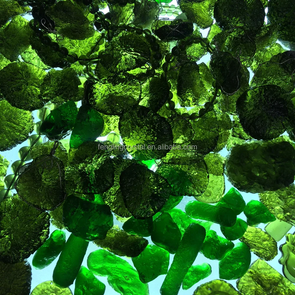 Wholesale Imitate Moldavite Rough Stones For Pendant Decoration