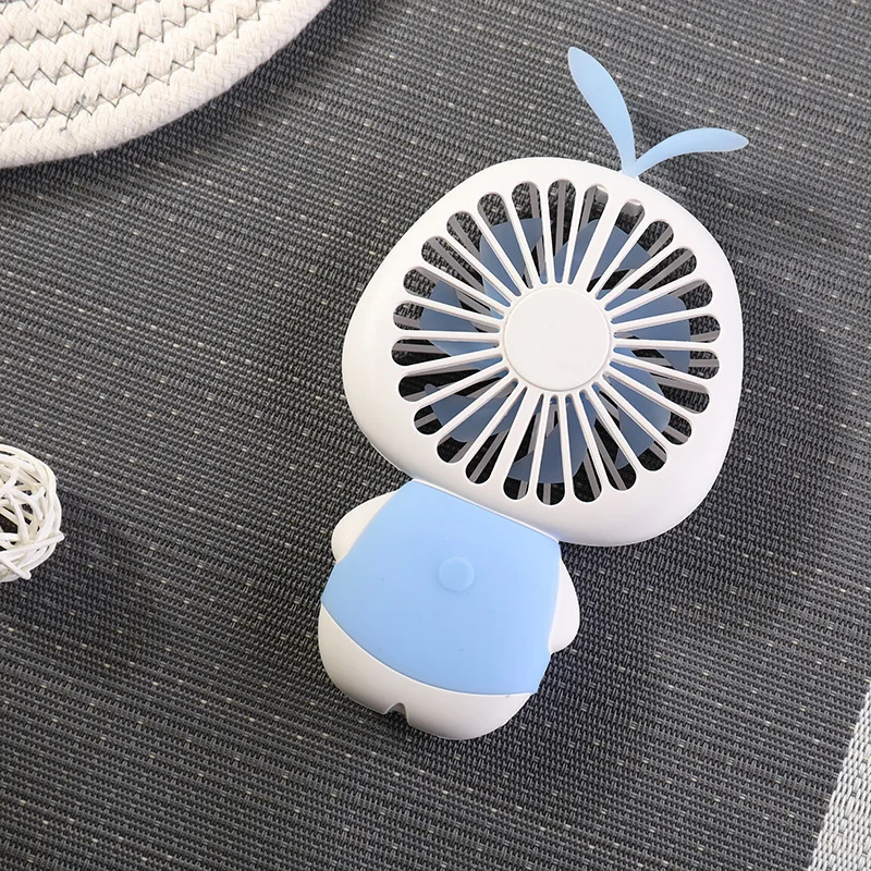 Hot Sale USB Rechargeable Portable Handheld Cartoon Mini Fan With LED Colorful Night Light