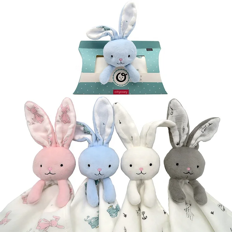 Cotton cuddle rabbit baby security blanket