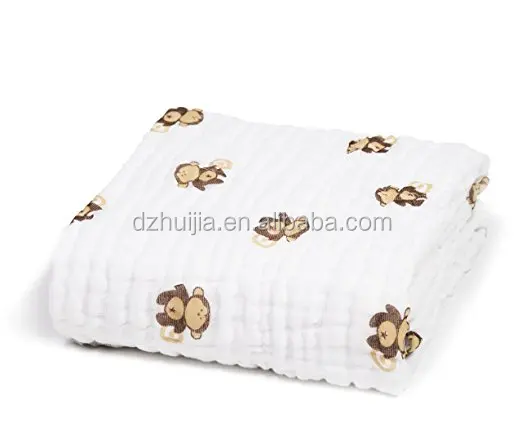 
Muslin Baby Bath Towels Lovely Print Also Warm for Blanket 