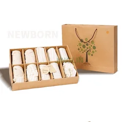 China Factory Wholesale Cheap Price Kraft Cardboard Gift Paper Box for Baby Shower/Clothes/Bed Sheet/Dolls Toys with Handle Bag