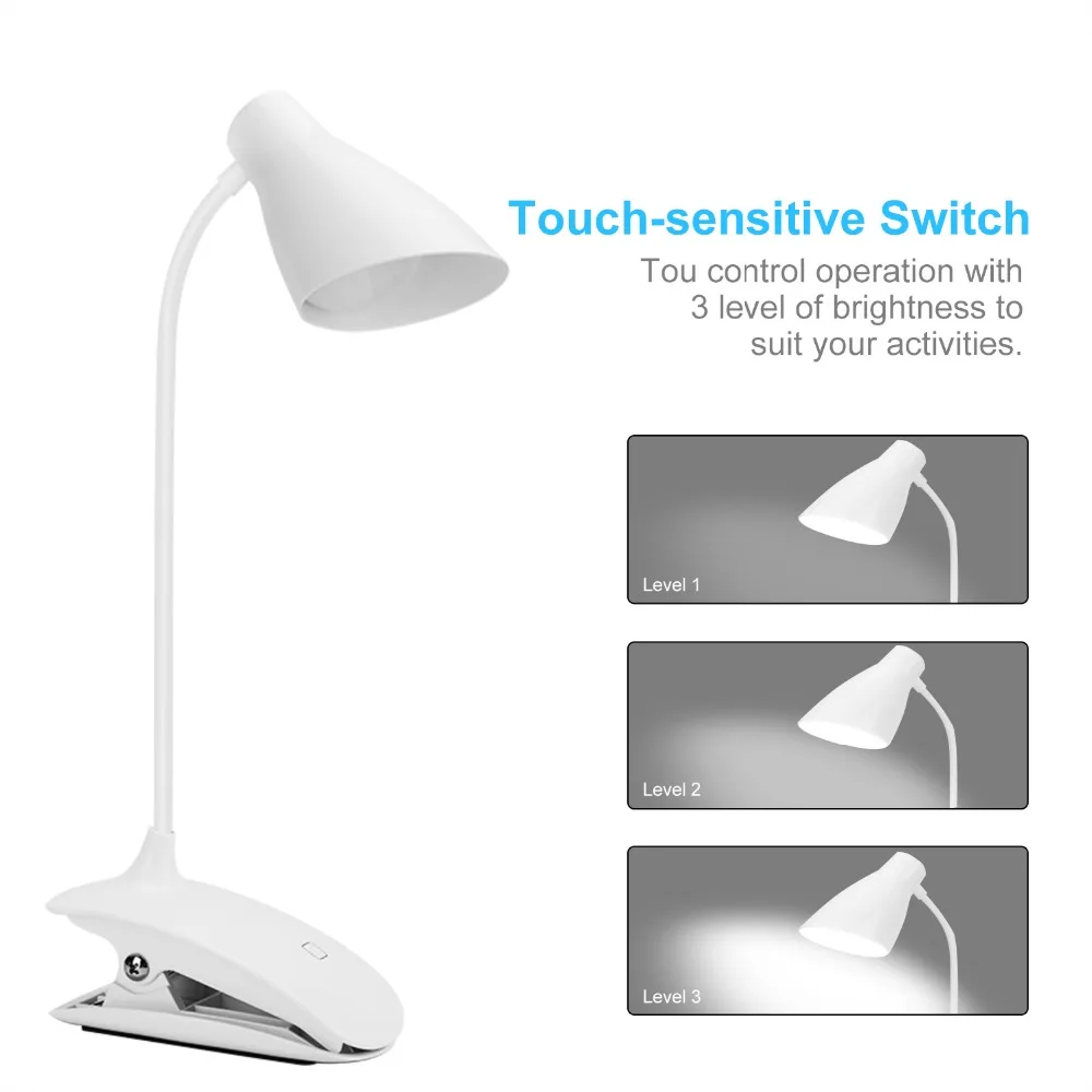 16 led Modern fashion foldable led reading desk lamp  adjustable rechargeable table lamp