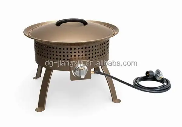 Пропан Firepiit сталь с медным покрытием 47 см для барбекю круглая мини-газовая камина