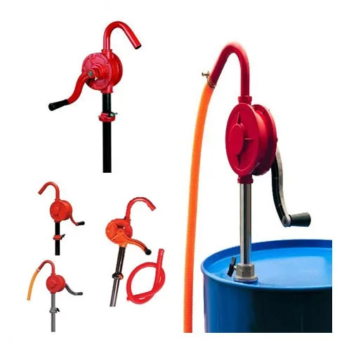 portable Cast iron gallon drum pump tank suction  barrel pump oil diesel dispense transfer hand rotary pump