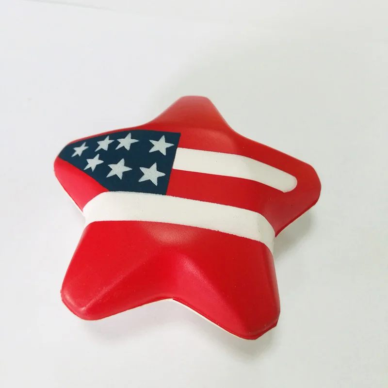 PU American flag painting Star stress ball toys for July 4th Independence Day