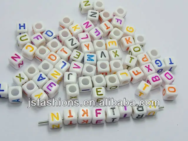 красочные акриловые куб письмо шарики для украшения!! 7mm площадь письмо бисер!! акриловый алфавита шарики оптовая цена!!!