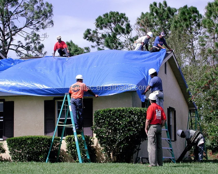 Blue Vinyl PVC Roof Tarpaulin,Roofing Cover,Roofing Tarps