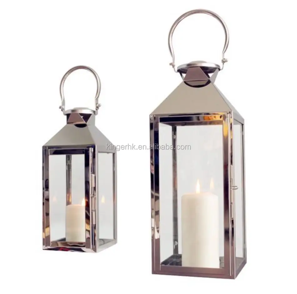 
Stainless steel candle holder lantern metal gold wedding 