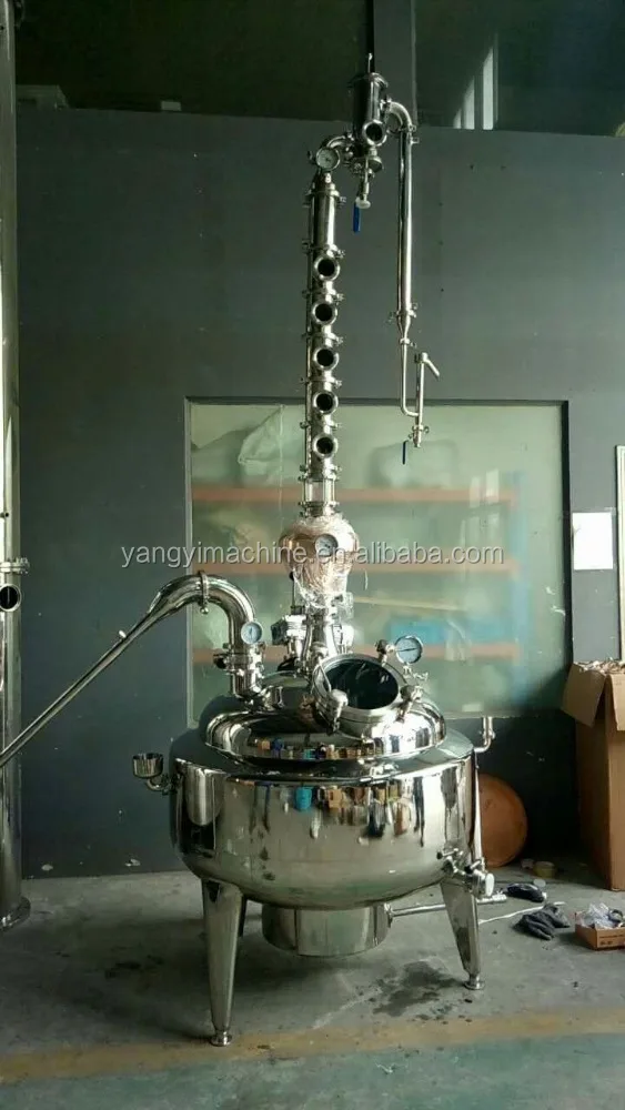 200L distillation tank+4 inch ss304 colunm+2inch lyne arm +gin basket