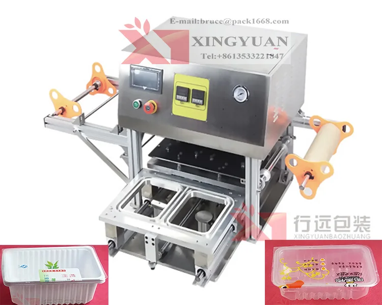 New design desktop type tofu box fresh meat tray sealing machine/food container sealer machine