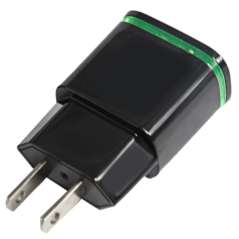 
Amazon Hot Selling USA Euro LED Mobile Phone Travel Chargers Cargador AC Adapter 2 Port 5V 2.1A USB Wall Charger 