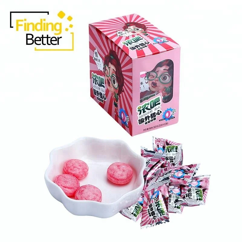 
Asian Strawberry Flavor Sour Hard Boiled Candy Sugar Coated Fancy Sweets Candy 