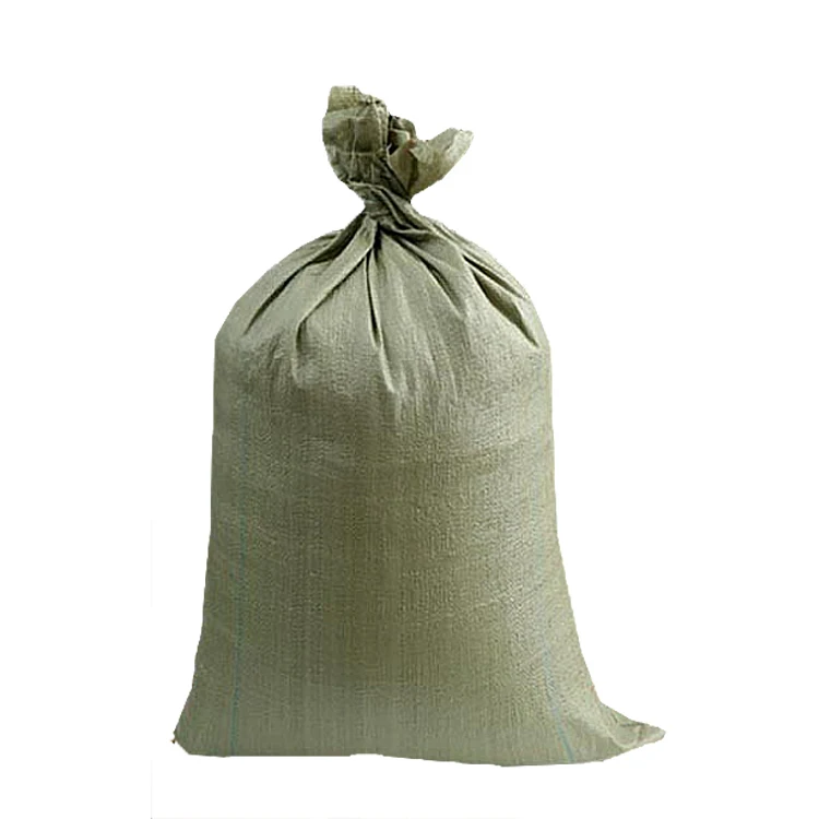 low price Russia Green construction waste garbage polypropylene bags pp woven rice packing bag
