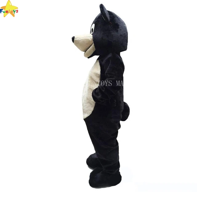 Funtoys Promotion Black Bear Mascot Costume Party Masha Dress