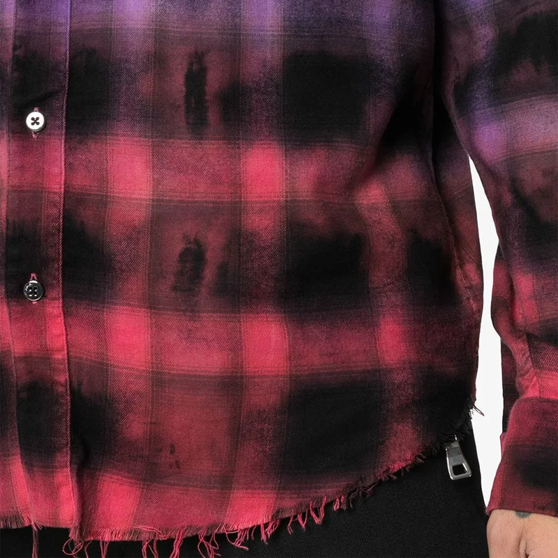 wholesale plaid button long sleeve mens longline flannel shirt long plaid shirt mens plaid shirt