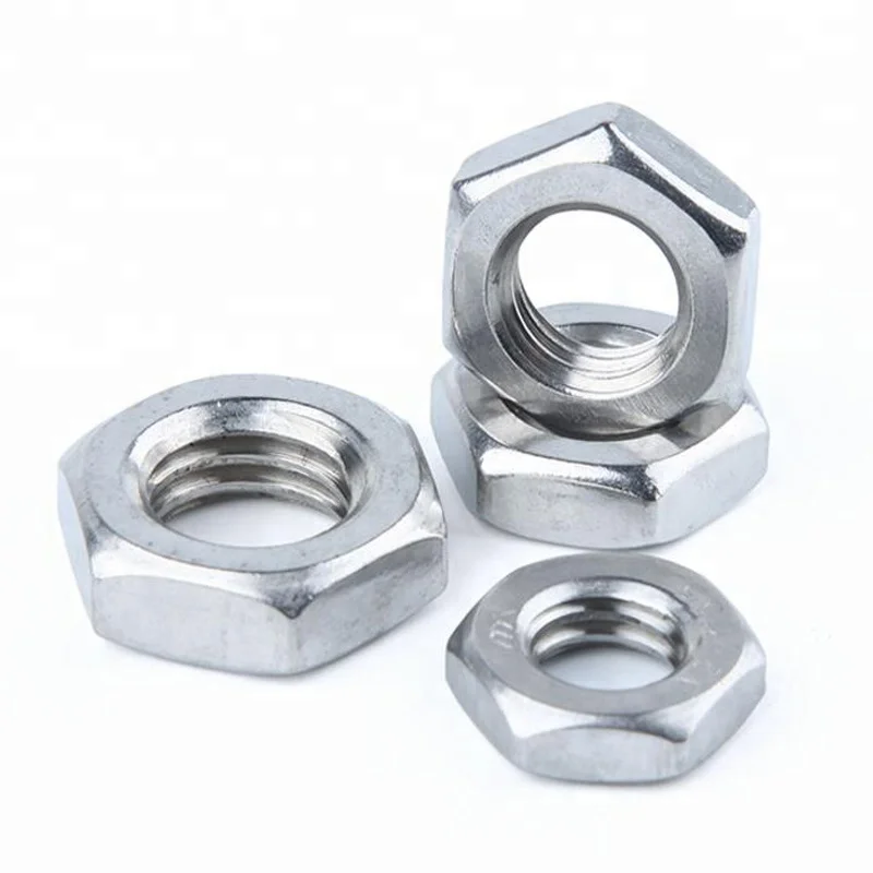 M14*2mm Pitch SUS316 SUS316L Stainless Steel Hex Jam Nut DIN936