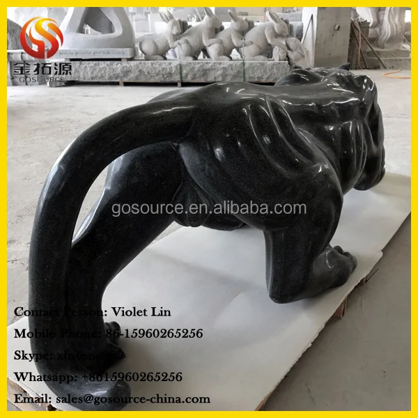 Beautiful strong leopard granite statues