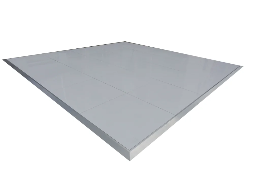 RK factory 5x5m portatil brillo blanco pista de baile para la venta