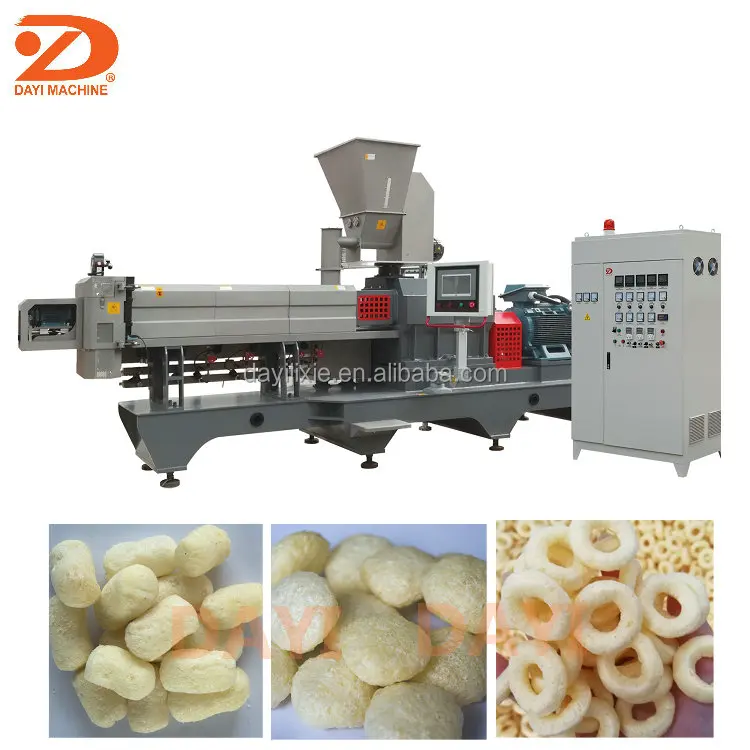 10 Mold Use Puff Corn Cheese Curls Snacks Food Extruder Making Machine Puffed Corn Wheat Snacks Food Extruder
