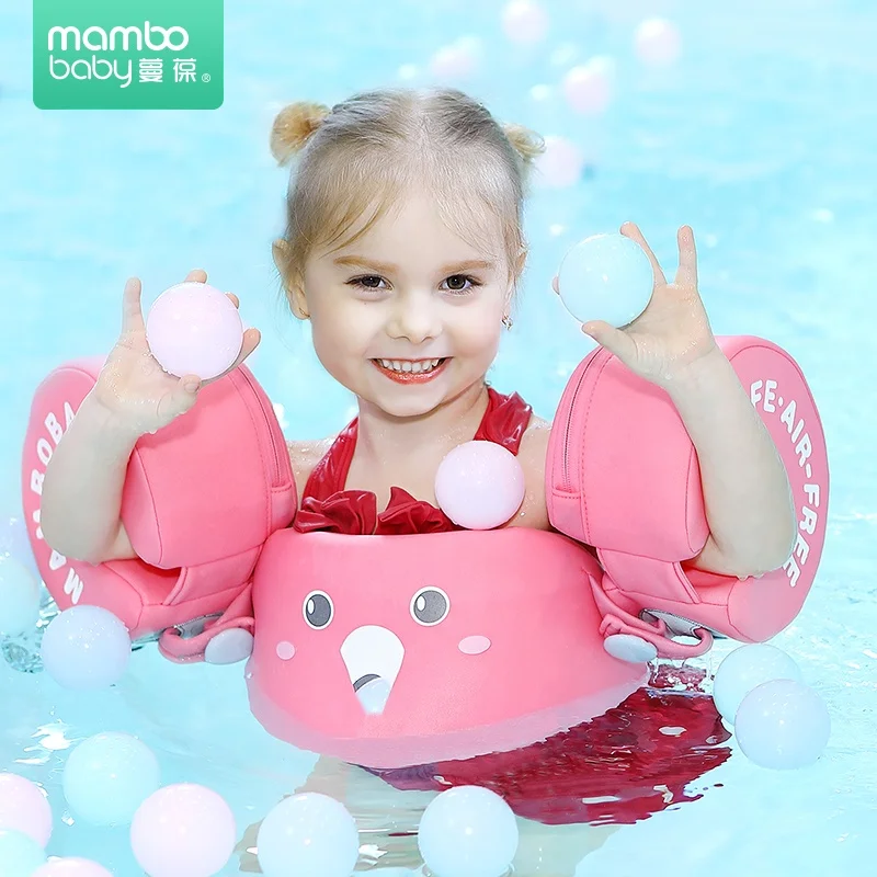 
Mambobaby Free of inflation Armbands baby float children kids pool swimming bands air color arm band pool puddle jumper summer 