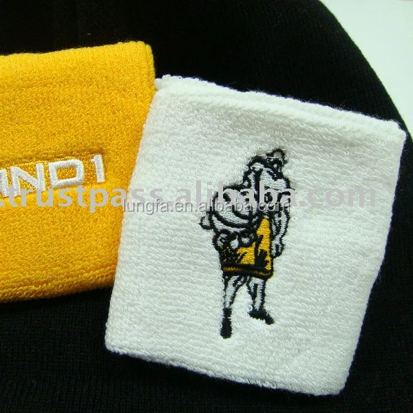 Sports Terry Embroidery logo Wristband