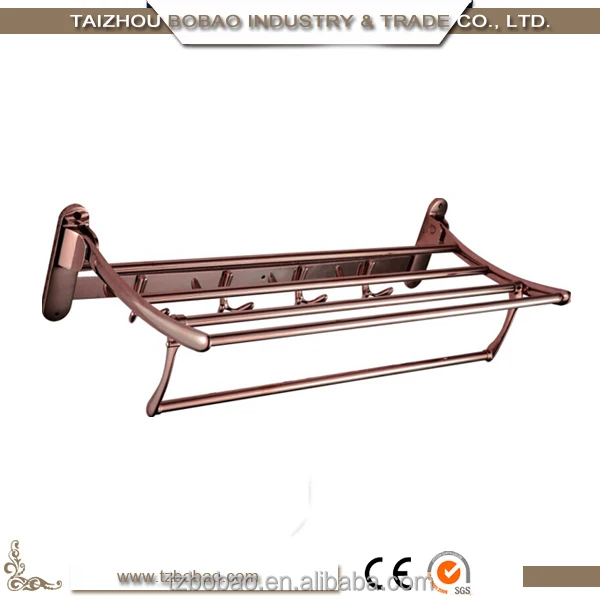 Горячие Продажи На Стену Розовое Золото Полка Для Полотенец Вешалка С Крючками