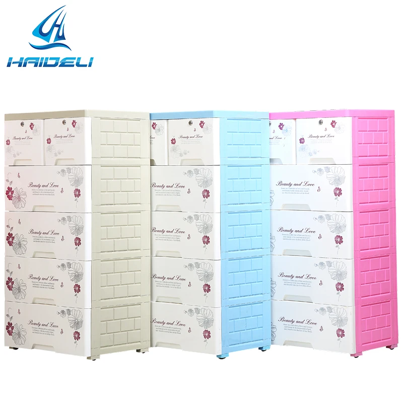 Plastic PP Drawer Storage for Organized cart