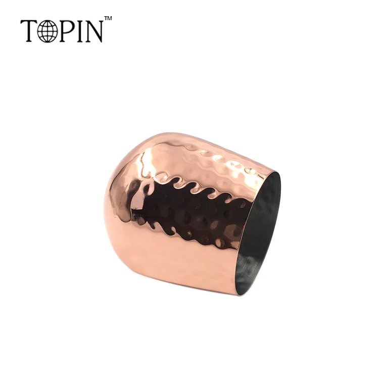 High Quality Stainless steel Hammered mule mug wine glass Rose Gold Plated
