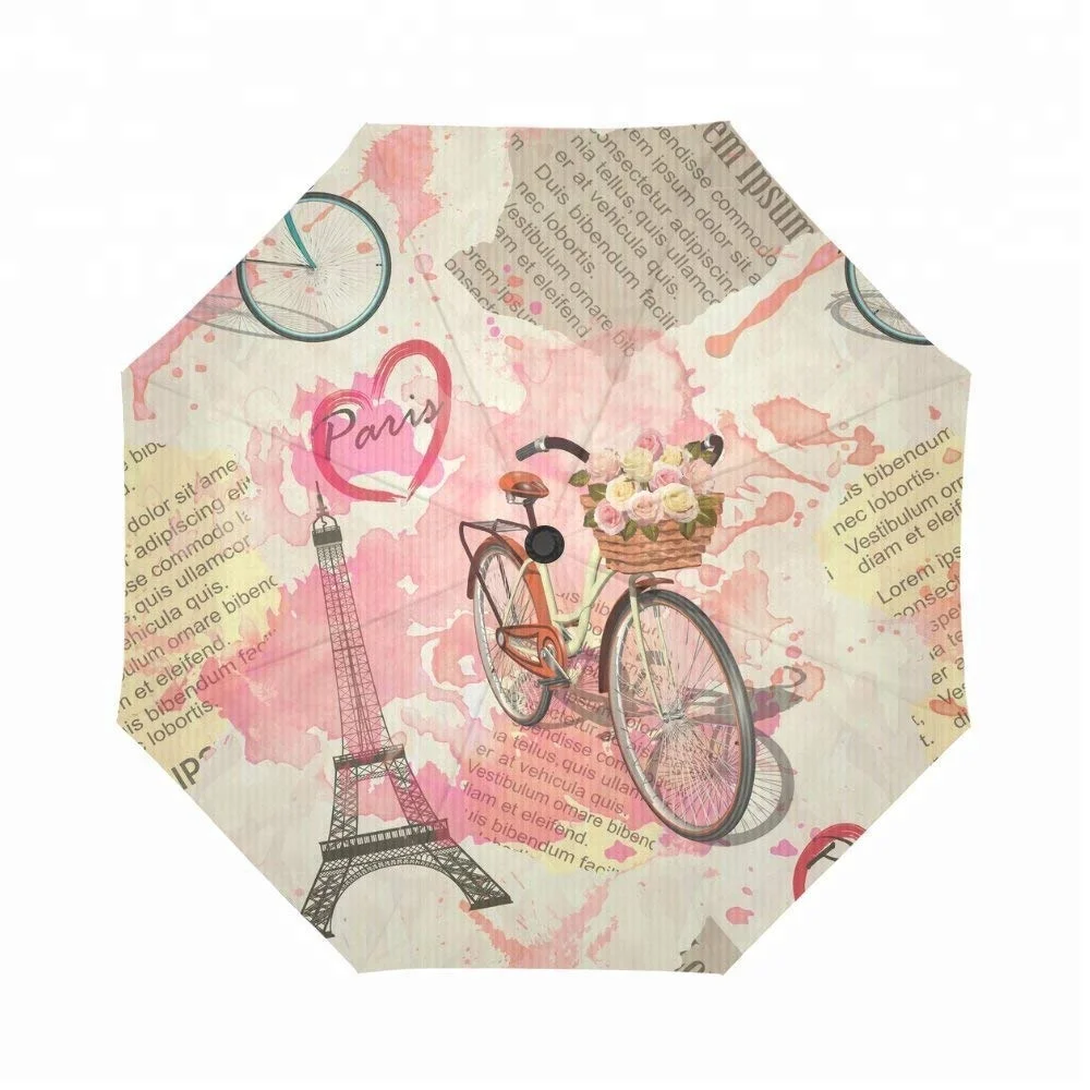Custom Printing Unique Design Vintage Marauders Map Folding Rain Umbrella/Parasol/Sun Umbrella