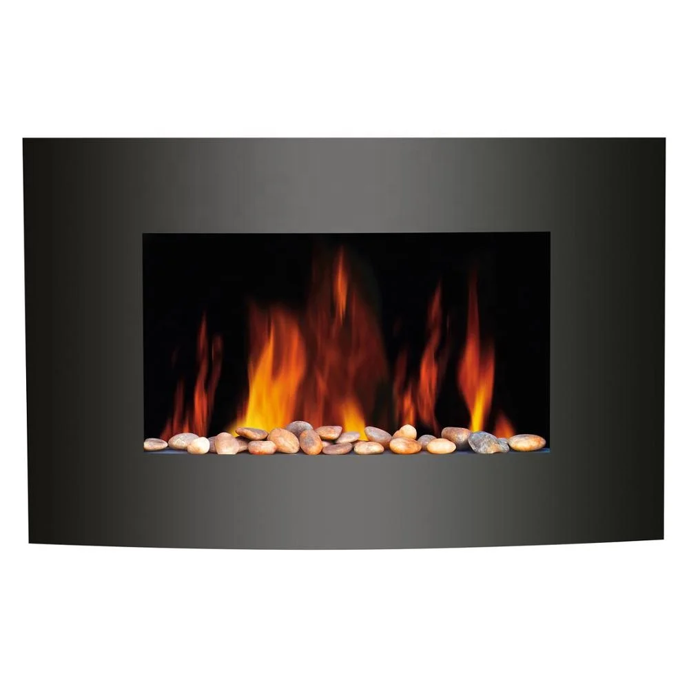 Стеклянный настенный светодиодный Электрический камин 35 дюймов