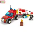 GUDI Fire Truck Blocks Children Educational Assembled Model Building Kits Blocks Toy Boy Kid Best Christmas