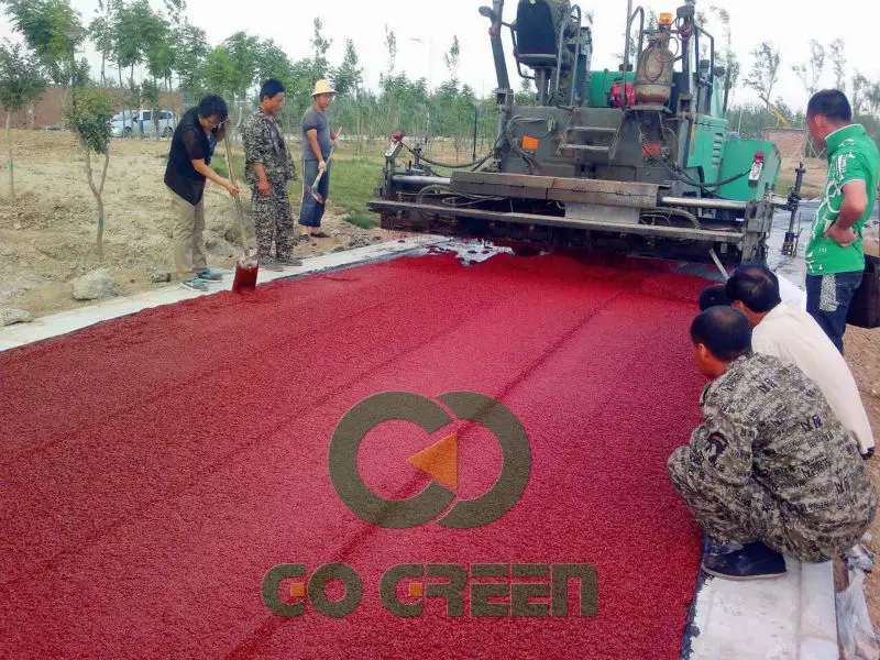 Garden road materials cold mix color asphalt with 1.2cm thickness