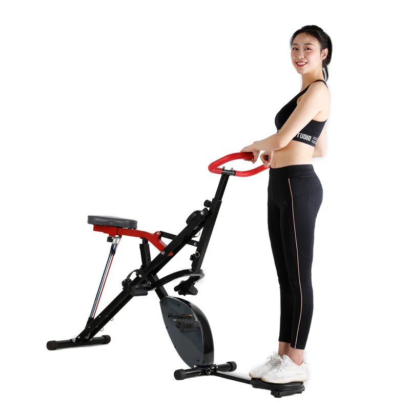 3N1 Total Crunch AB exercise riding machine with exercise bike and waist twister folding bike