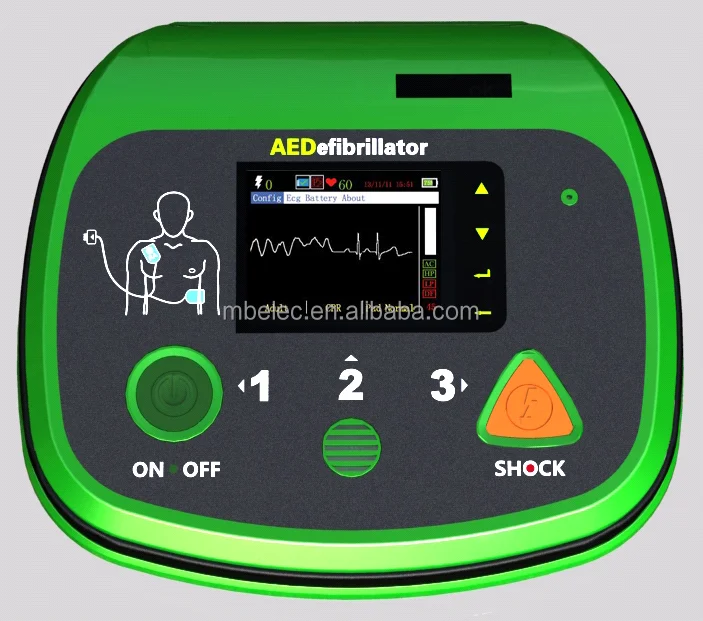 Portable AED 7000 plus  cardiology defibrillator  machine with LCD screen
