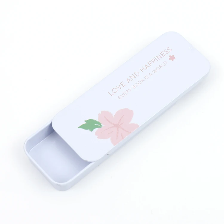 Good Quality Pink Printing  Mint Tin Box Candy Slider Tin Can for Promotion
