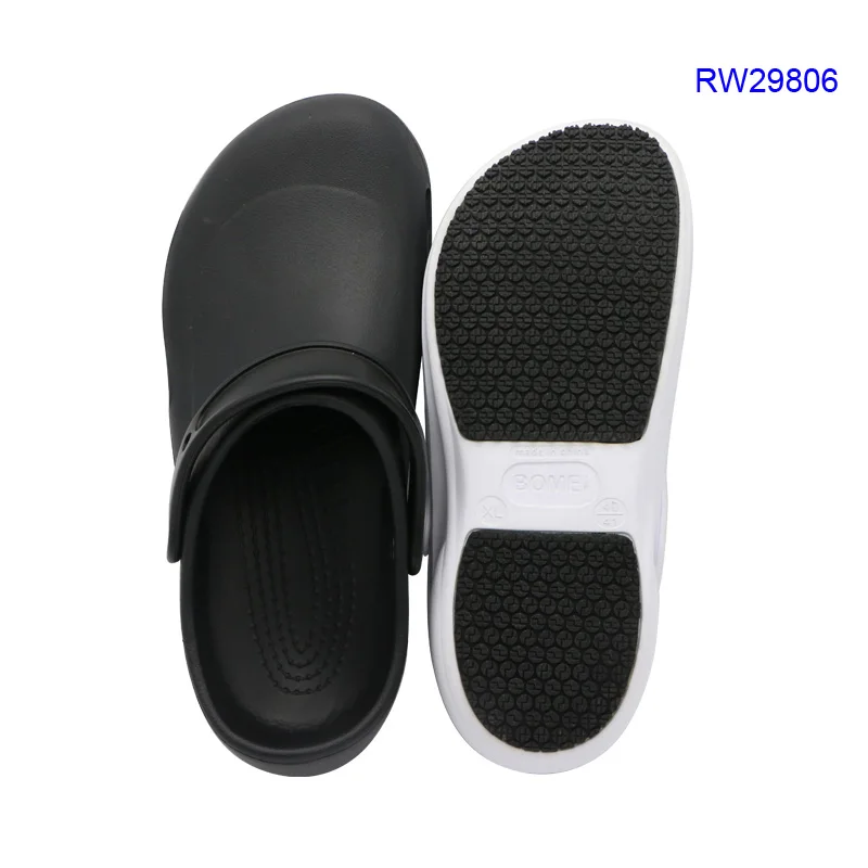 Rubber Sole White Garden Shoes Men Work Shoes Anti-Skid Rubber Clogs Injection EVA Clogs Shoes Simple Clogs Men
