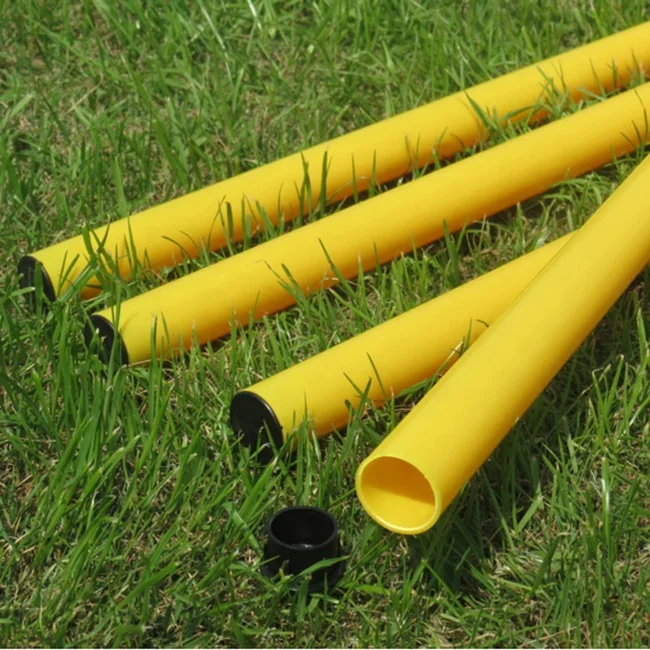 factory price 1.5m yellow soccer football training equipment agility slalom training poles