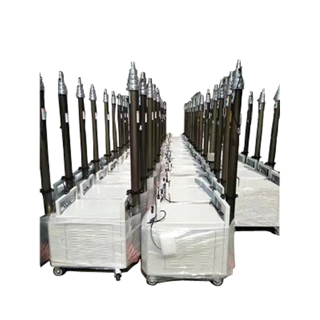 10m meter tower mast manual telescoping pole vehicle mounted crank mast