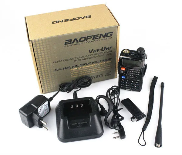 Зашифрованные двухстороннее радио Baofeng UHF 400-480MHz VHF 136-174 МГц BF UV-5R 2 варианта