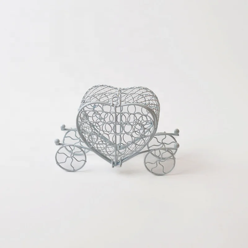 Pumpkin Carriage Wedding Candy Favor Box, Metal Chocolate Box