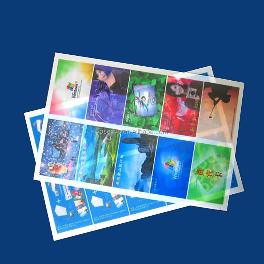 Factory clear card ID white blank plastic pvc cards inkjet sheet for plastic card