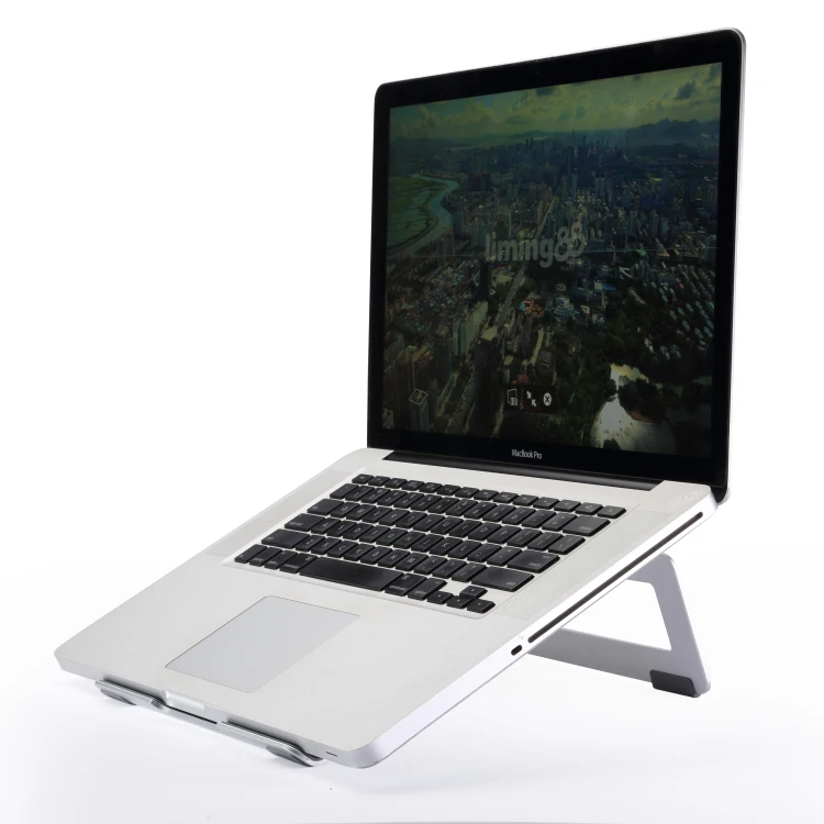 New ergonomic portable adjustable aluminum table folding 17 inch laptop stand