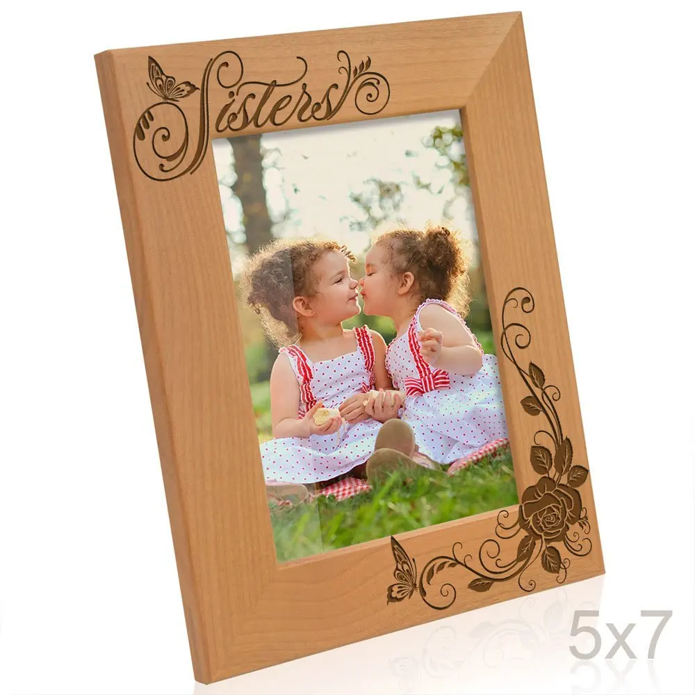 Best Couple Ever Oak Engraved Photo Frame Wood Offset Printing Uv Printing 1 Color