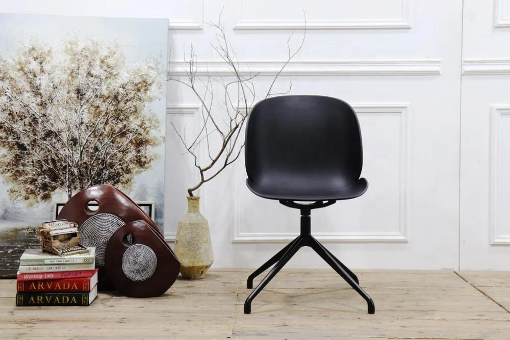 powder coating alloy aluminum four star legs with polyester upholstery seating office chair