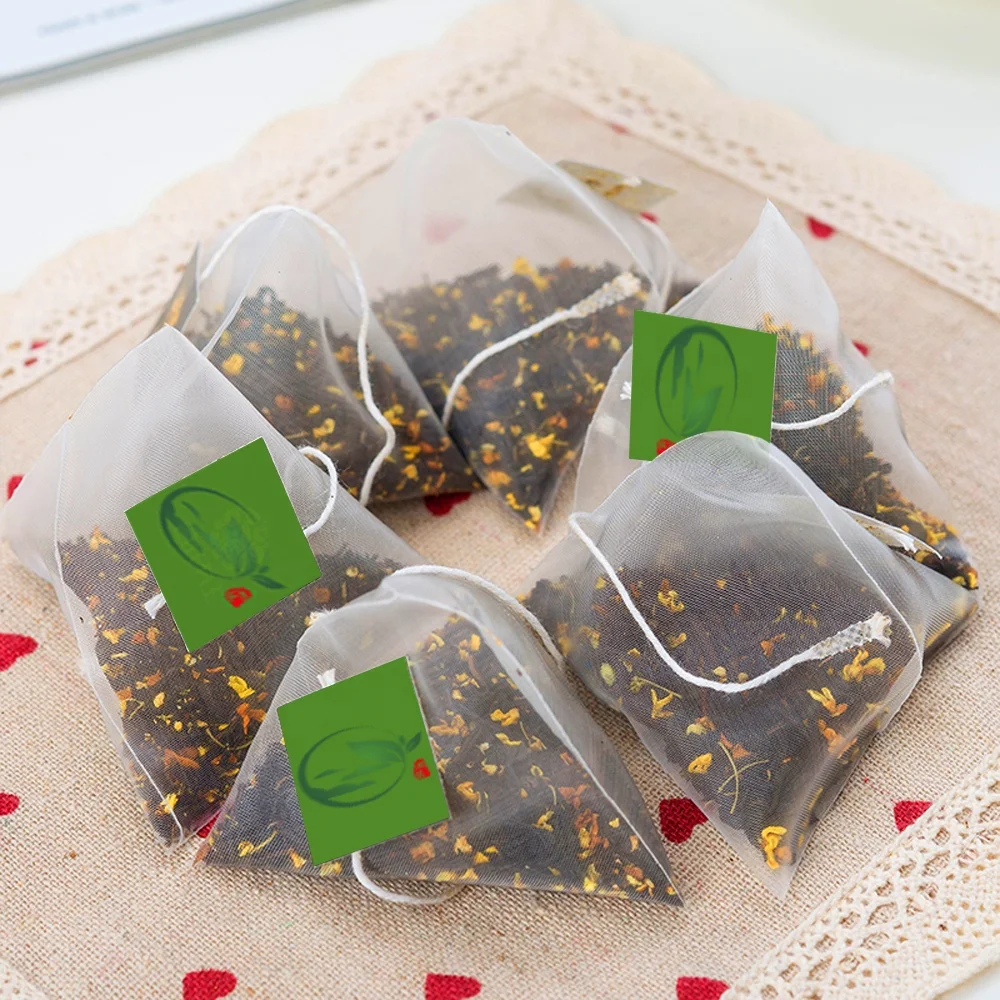 Pyramid Infuser Individual Herbal Disposable Custom Printed Aluminum Foil Nylon Tea Packaging Bag Bags Filter Envelope Seal