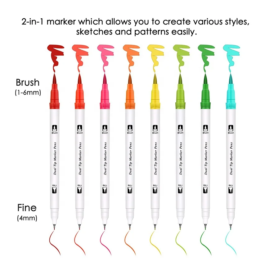 
36 Colors Office School and Art Supplies Watercolor Brush Pen 