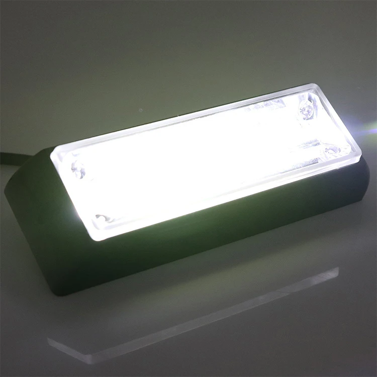 DC12-24V 10W White COB LED Car DRL Emergency Hazard Warning Flash Strobe Brake Lights