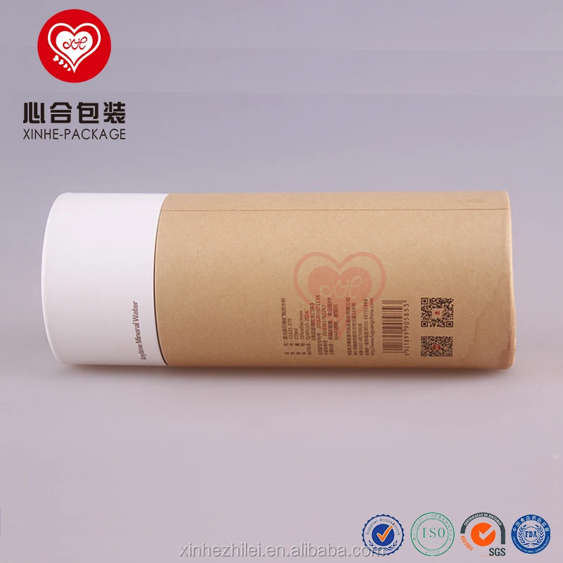 
8.5cm Diameter X 20cm Height round Kraft paper tube packing/Cylindrical paper single wine glass gift packaging box 