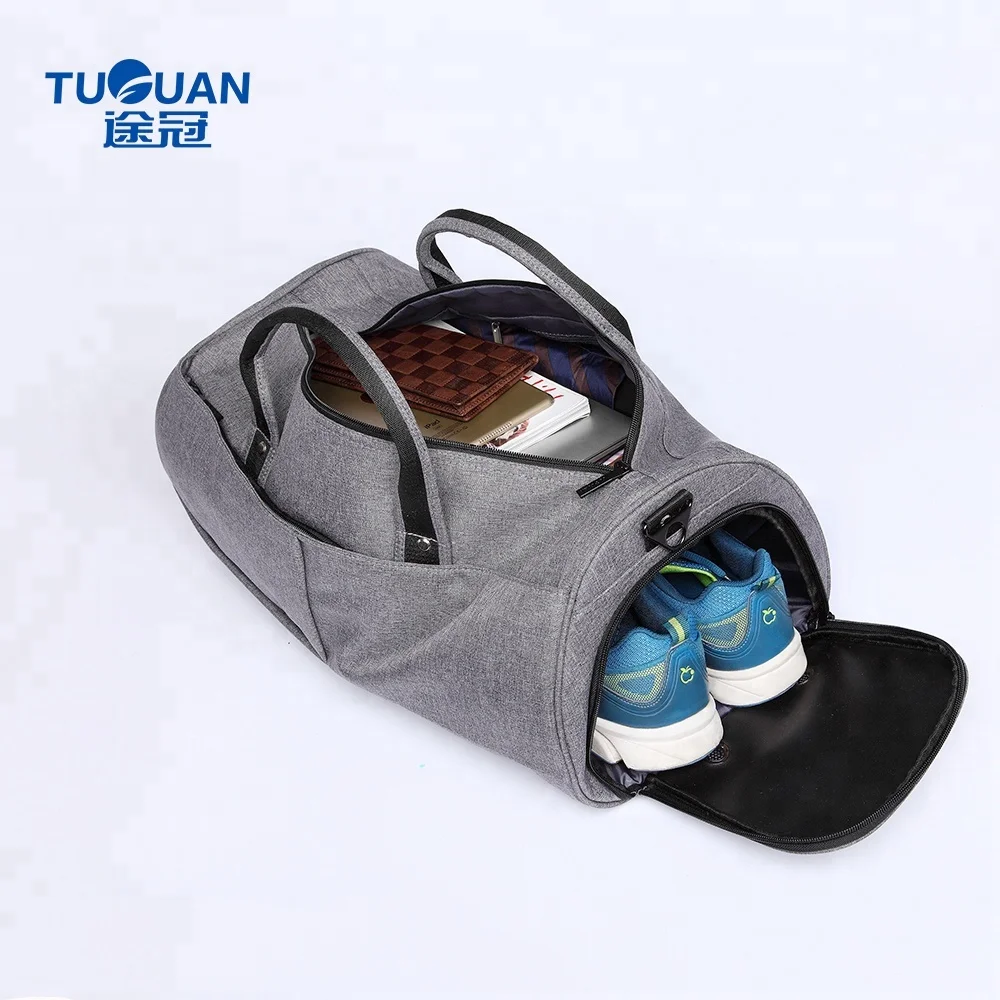 Waterproof gym bag with shoe compartment tote other sport duffel bag