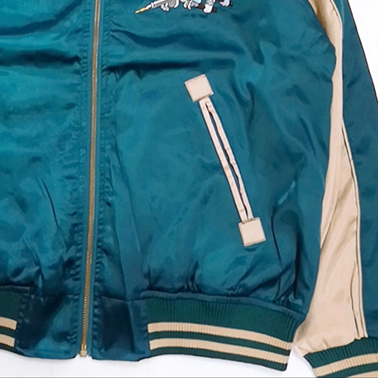 2024 New Wholesale Excellent Reversible Embroidered Bomber Jacket